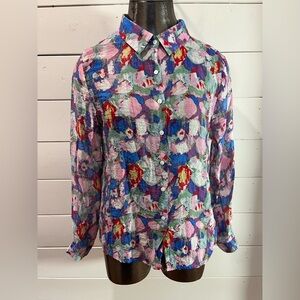 🩷 LILI & LALA – Multi-Colored Button-Up Shirt – Size M
